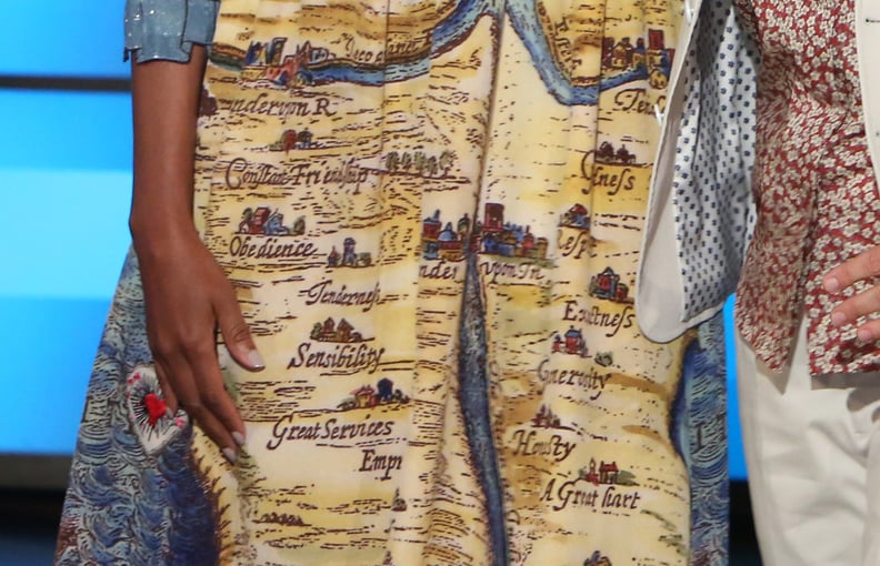 When You Zoom In Close, You Can Read the Words Printed on Her Dress