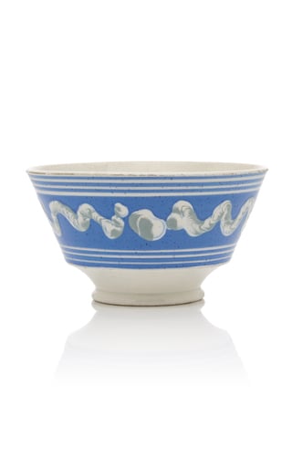 Tory Burch Home Blue Cable Tea Bowl