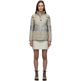 Rudsak Mirabella Lightweight Down Puffer Jacket With Leather Detailing