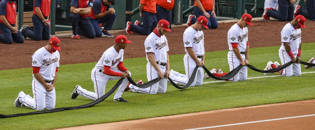 See MLB Players Kneel For Racial Justice on Opening Day