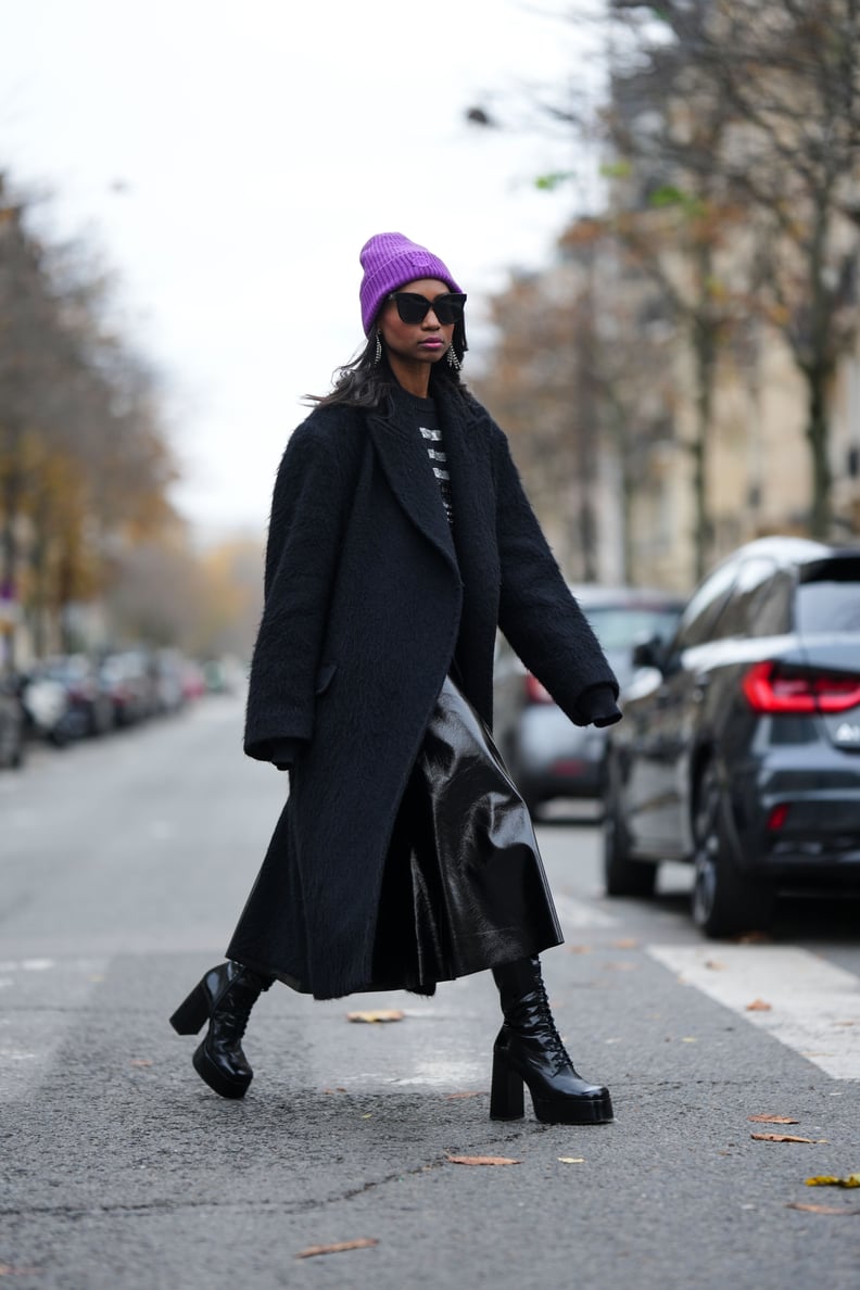 Winter Work Outfits With Platform Boots