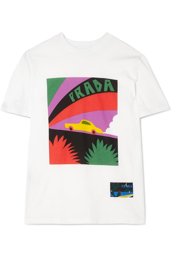 Prada Printed Cotton-Jersey T-Shirt