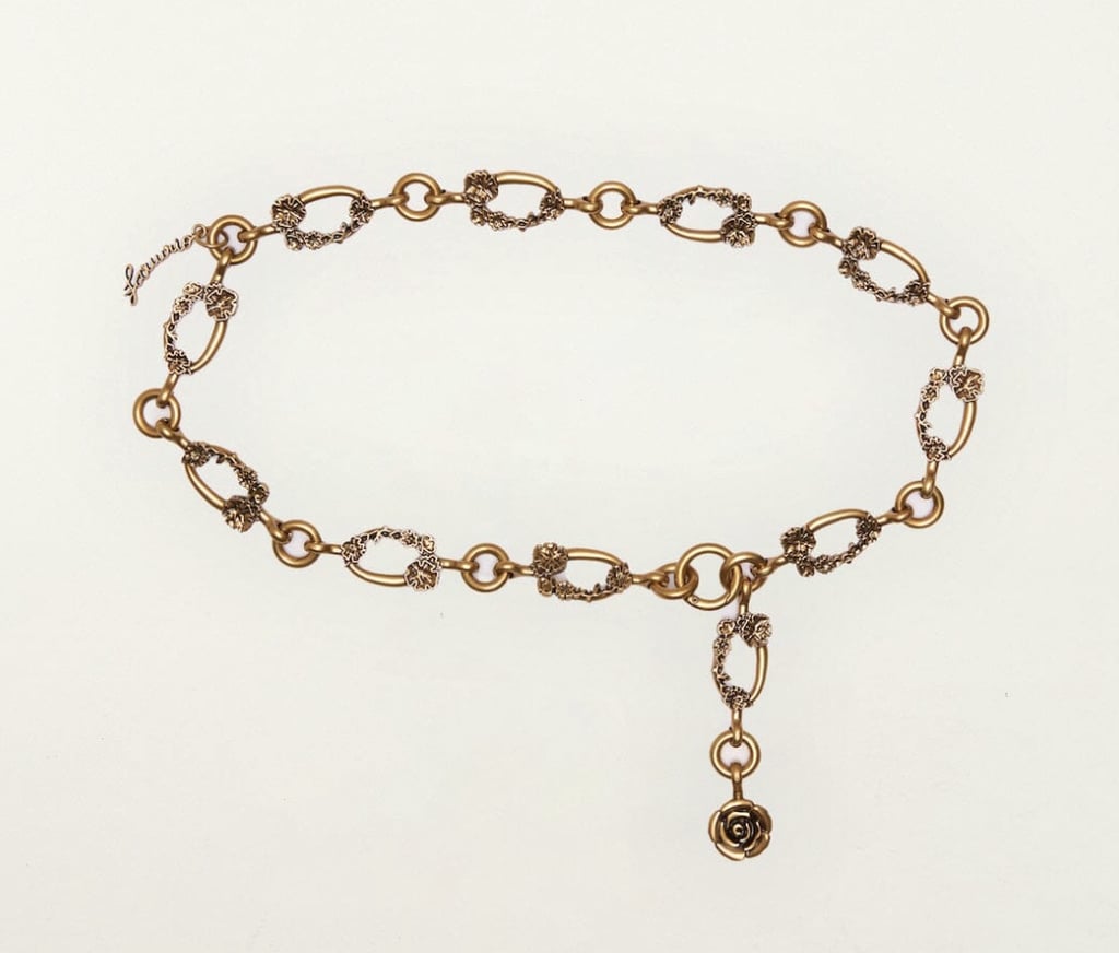 Farm Rio Vintage Gold Flower Metal Chain Belt
