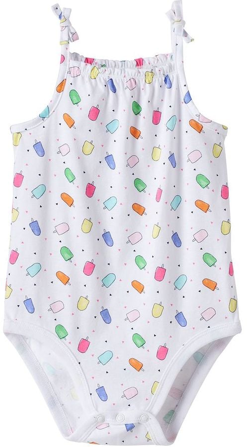 Jumping Beans Print Cinched Bodysuit