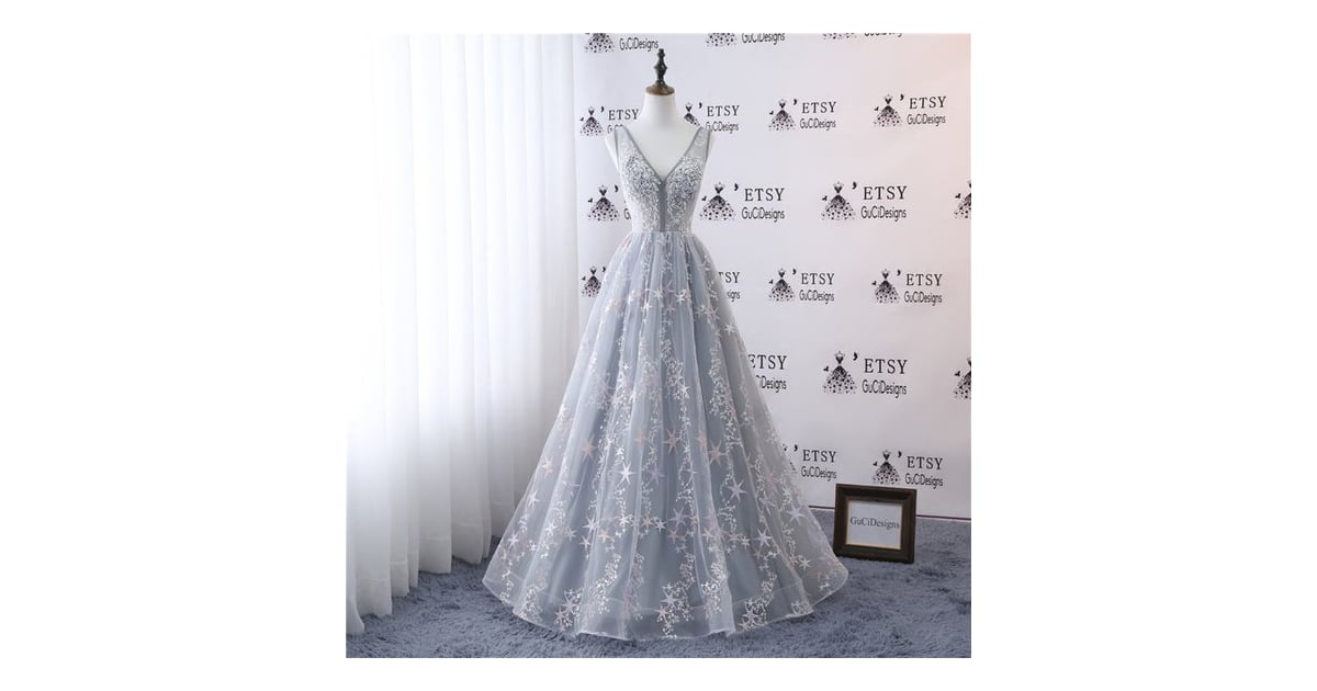 Embroidery Lace Star Dress Celestial Wedding Theme POPSUGAR Love UK