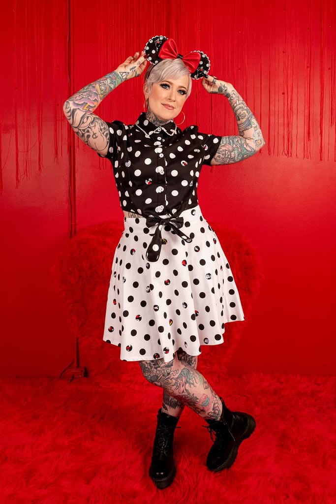 Disney Stitch Shoppe Mickey Minnie Peek A Boo Dot Skirt