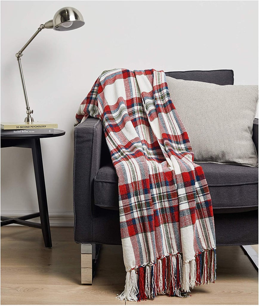 Amazon Basics Plaid Throw Blanket