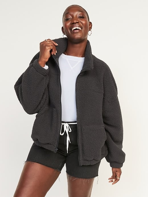 sherpa cardigan old navy