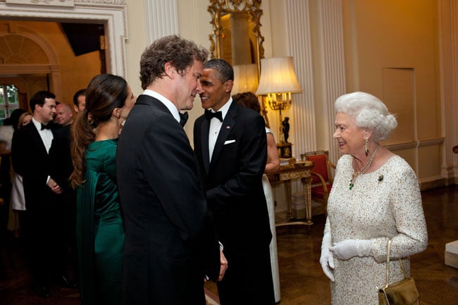 British actor Colin Firth was greeted by both President Obama and Queen Elizabeth II at a dinner in the royal's honor in London in May 2011.
Source: Flickr user The White House