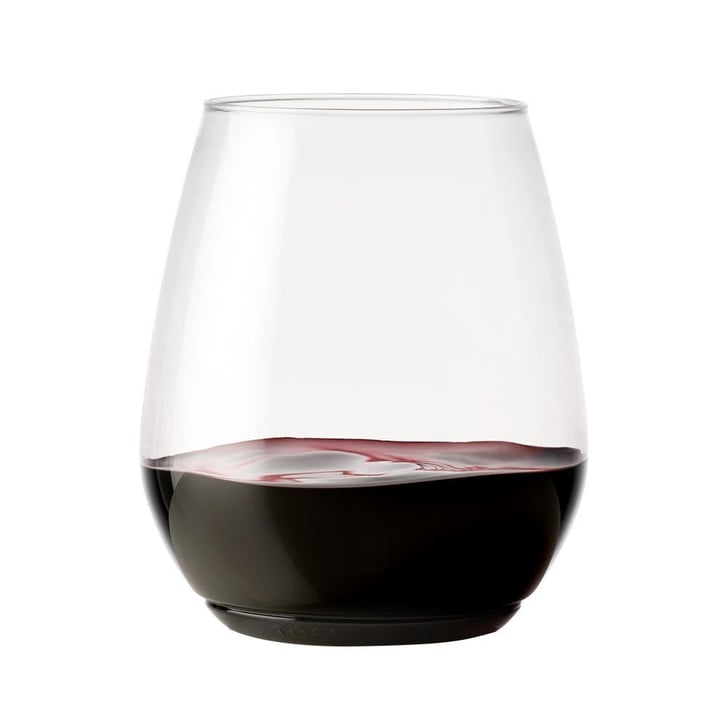 Tossware Recyclable Plastic Wine Glasses Disposable Dishes on Amazon