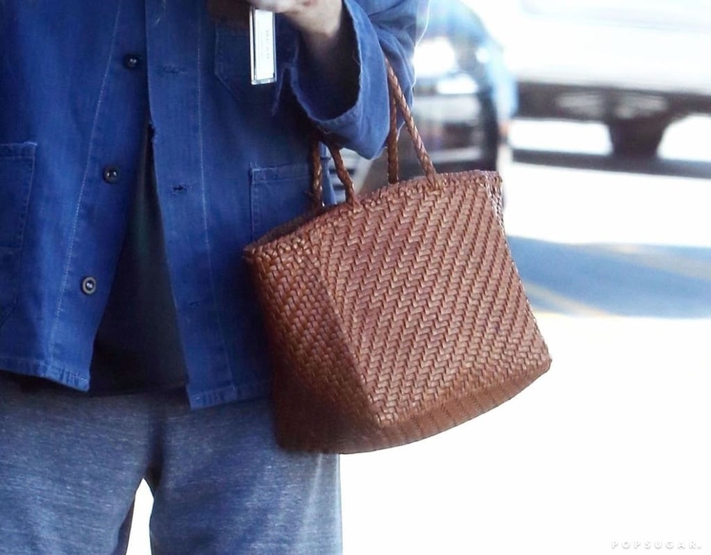 Ashley Olsen's Brown Wicker Bag