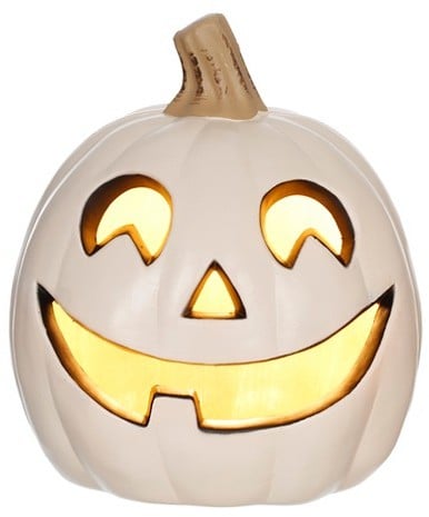 Halloween Lit Pumpkin - White ($6)