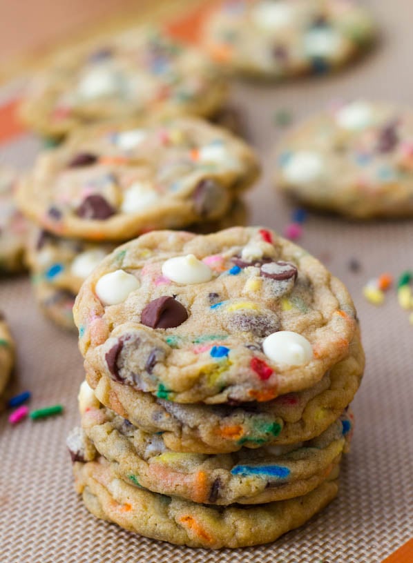 Cake-Batter Chocolate Chip Cookies