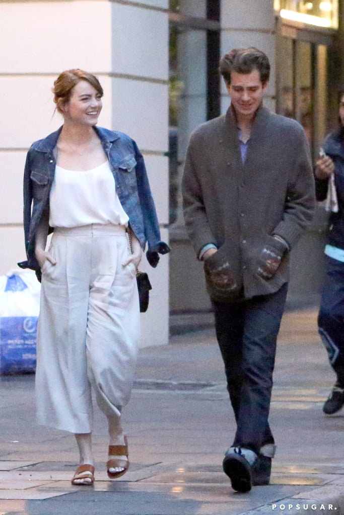 Emma Stone and Andrew Garfield Out in London August 2016