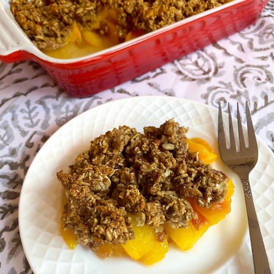 Low-Sugar, Vegan Peach Crisp