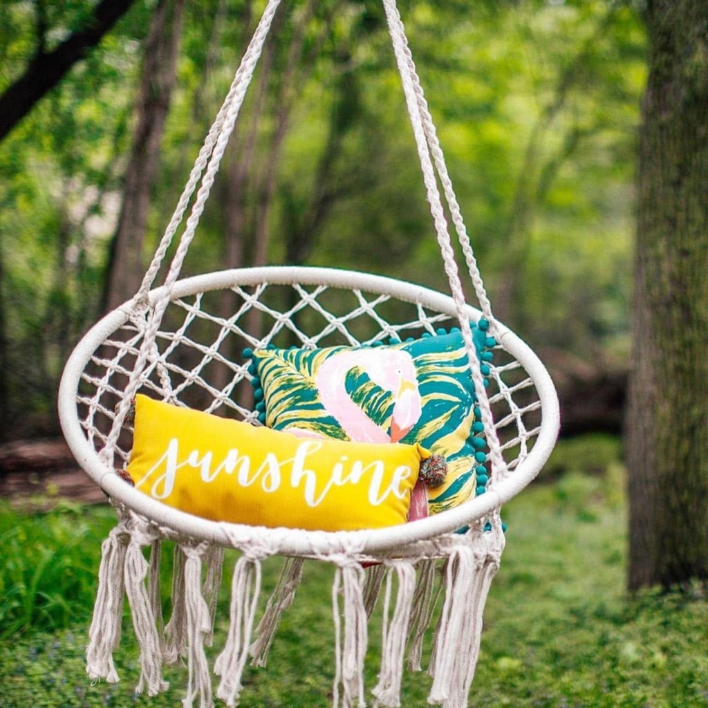 Handwoven Cotton Macramé Hammock Hanging Chair Swing