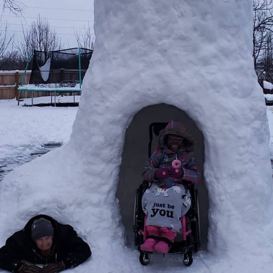 Dad Builds Wheelchair-Accessible Igloo For His Kids