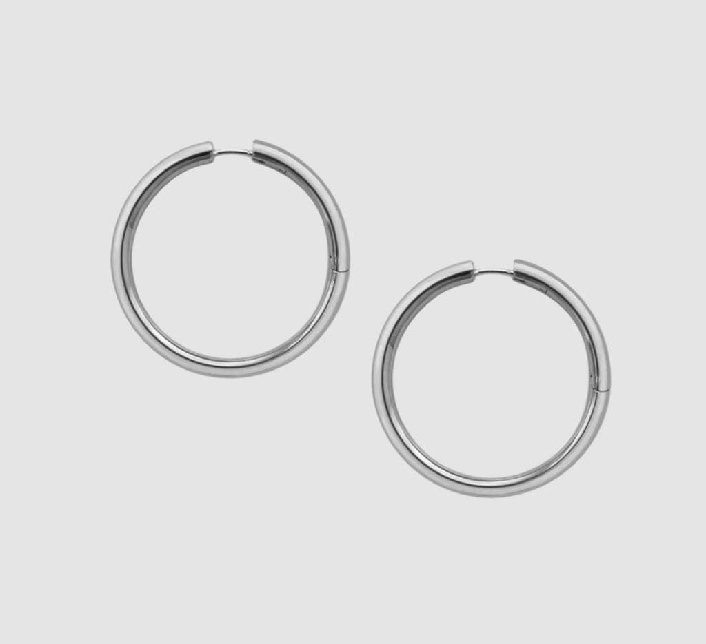 Laura Lombardi Silver Large Seamless Hoops