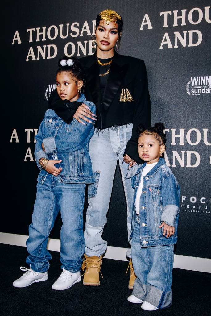 Teyana Taylor and Her Kids at A Thousand and One Premiere