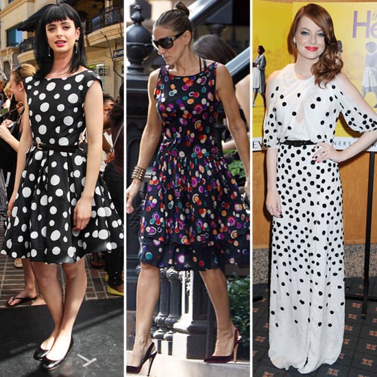 Polka dot dress celebrity clearance