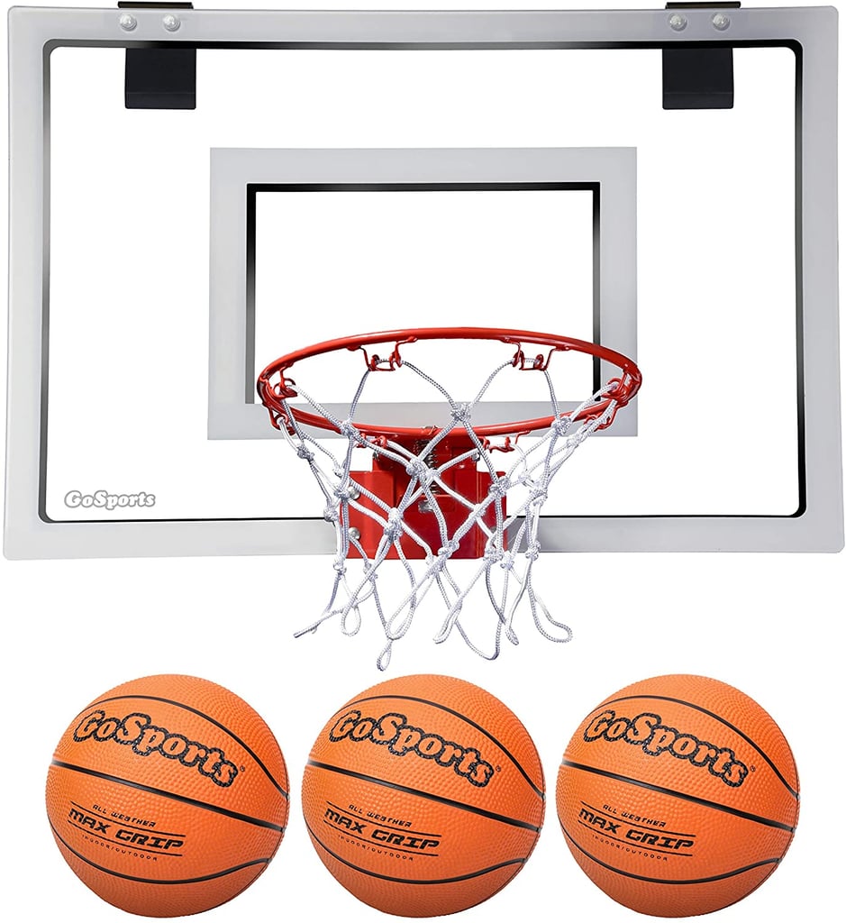 For the Basketball-Lover: GoSports Basketball Door Hoop With 3 Premium Basketballs and Pump