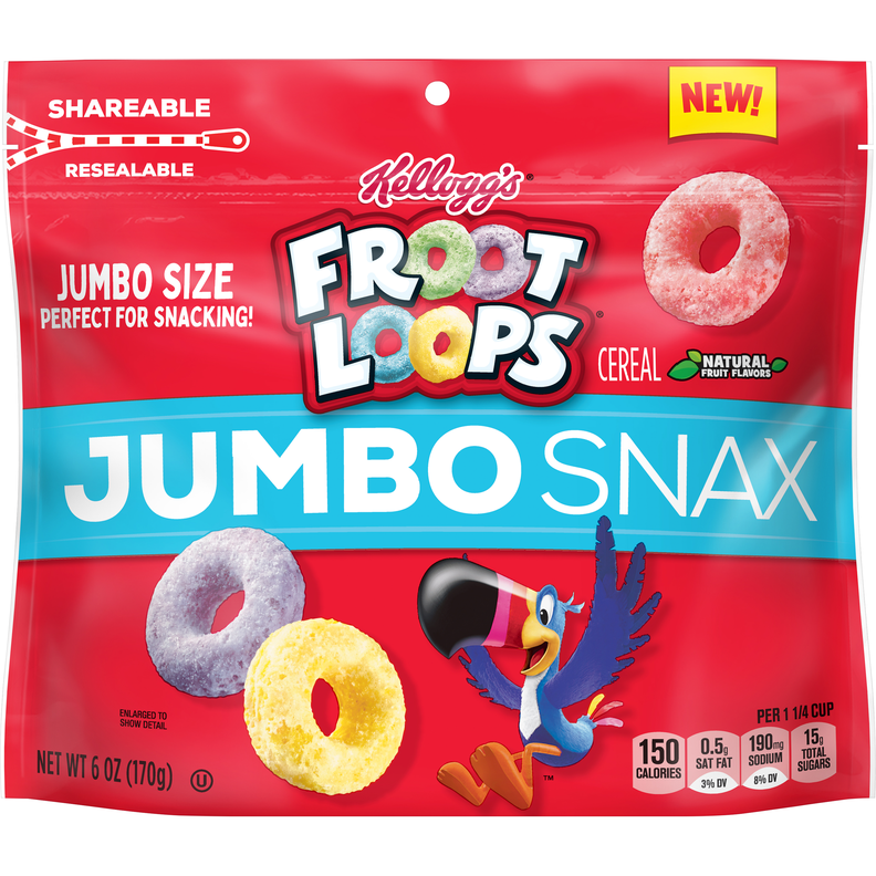 Kellogg's Froot Loops Jumbo Snax Cereal