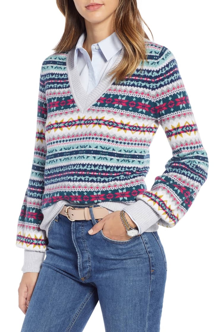 1901 Fair Isle Cotton Wool Sweater | Holiday Sweaters For Women ...