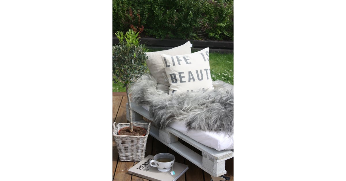 DIY Pallet Bench How to Reuse a Crib Mattress POPSUGAR Moms Photo 6