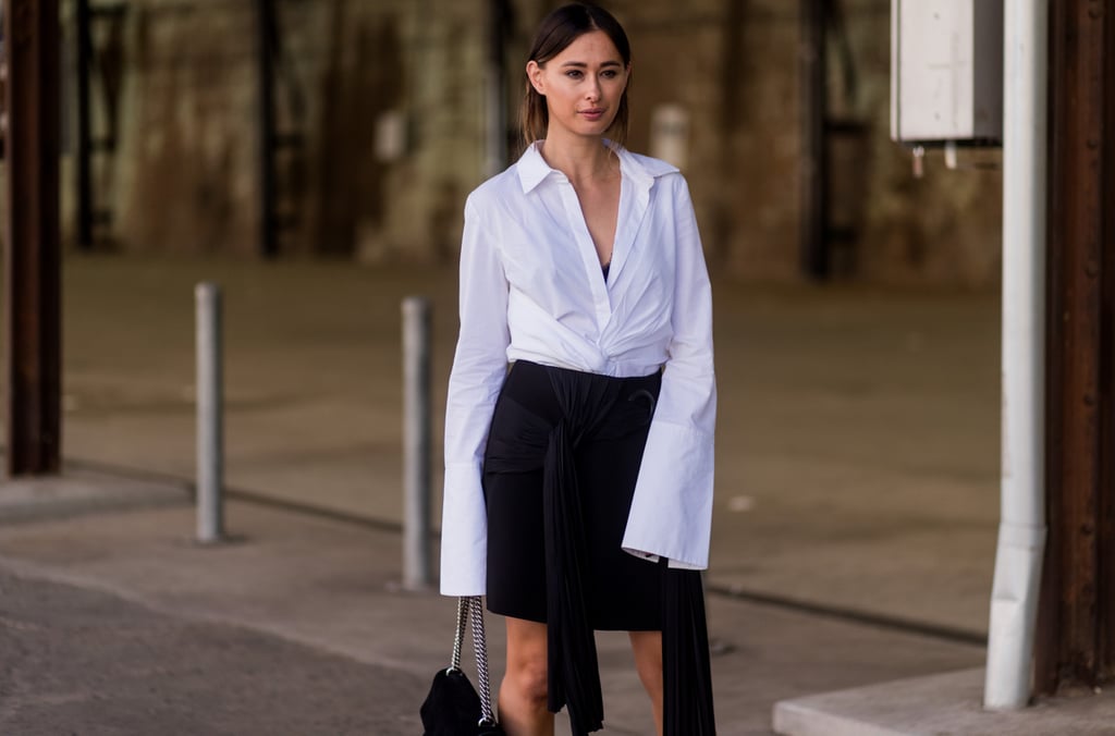 Who knew a white button-down could be so dramatic?