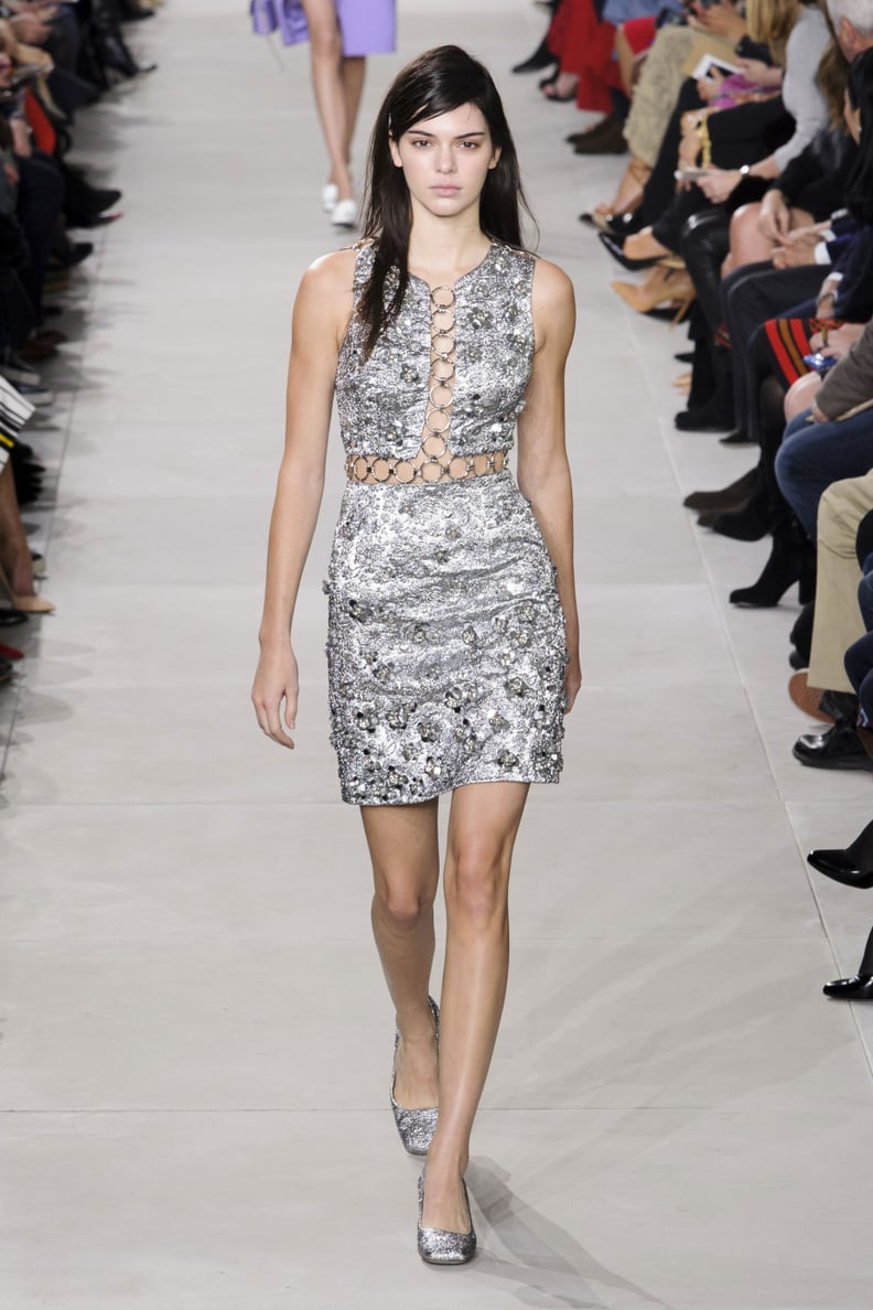 At Michael Kors, Kendall Walked the Runway in a Silver Dress