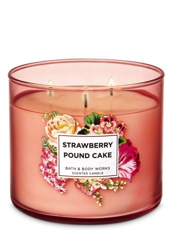 Bath and Body Works Strawberry Pound Cake 3-Wick Candle