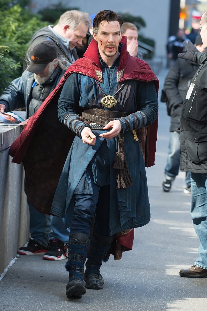 Benedict Cumberbatch Filming Doctor Strange Set Pictures