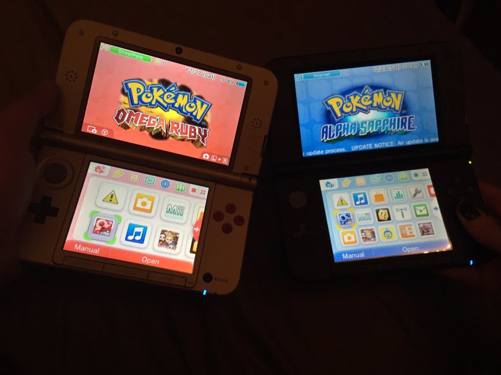 His and hers Pokémon games.