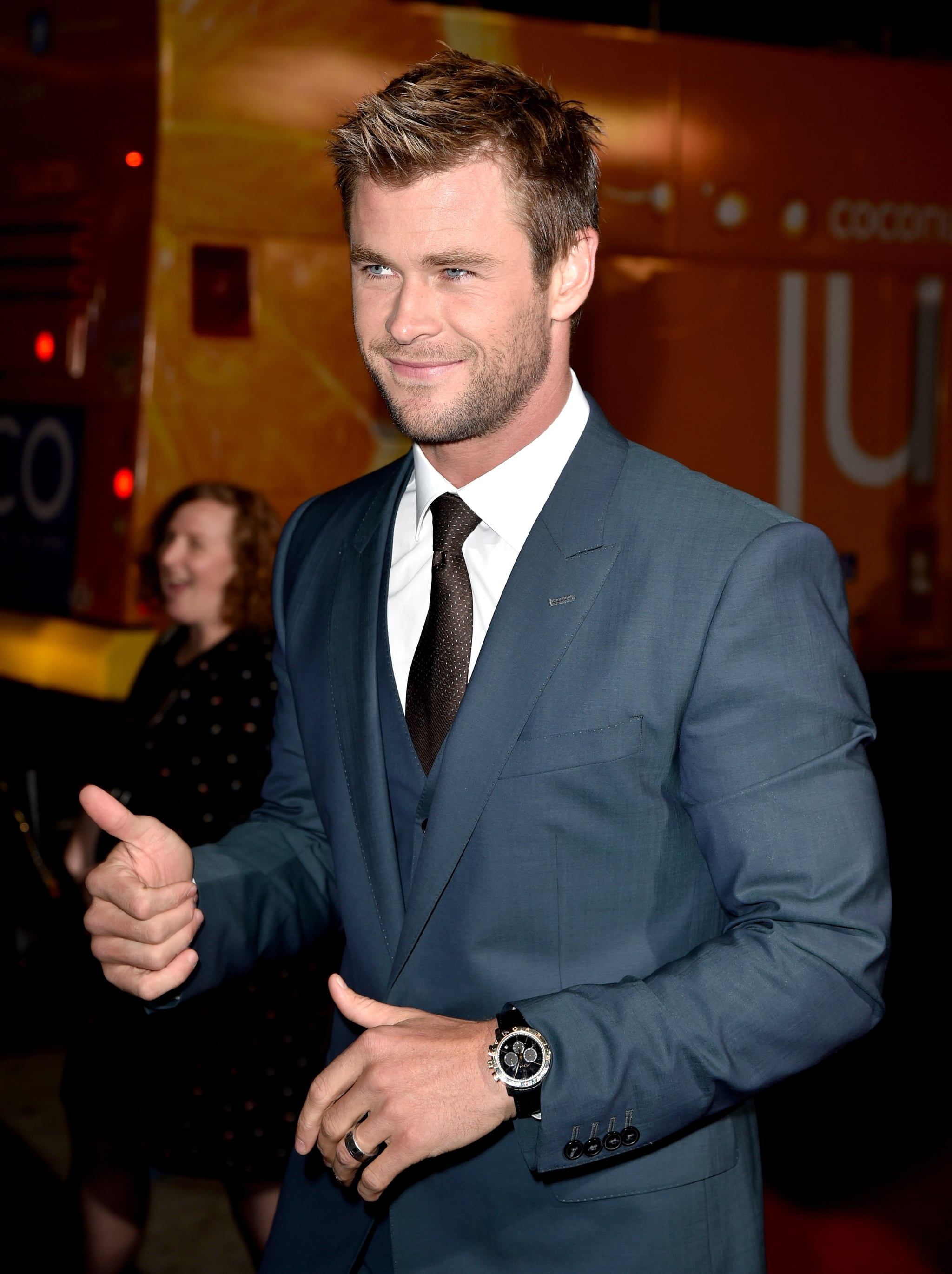 hemsworth teal suit