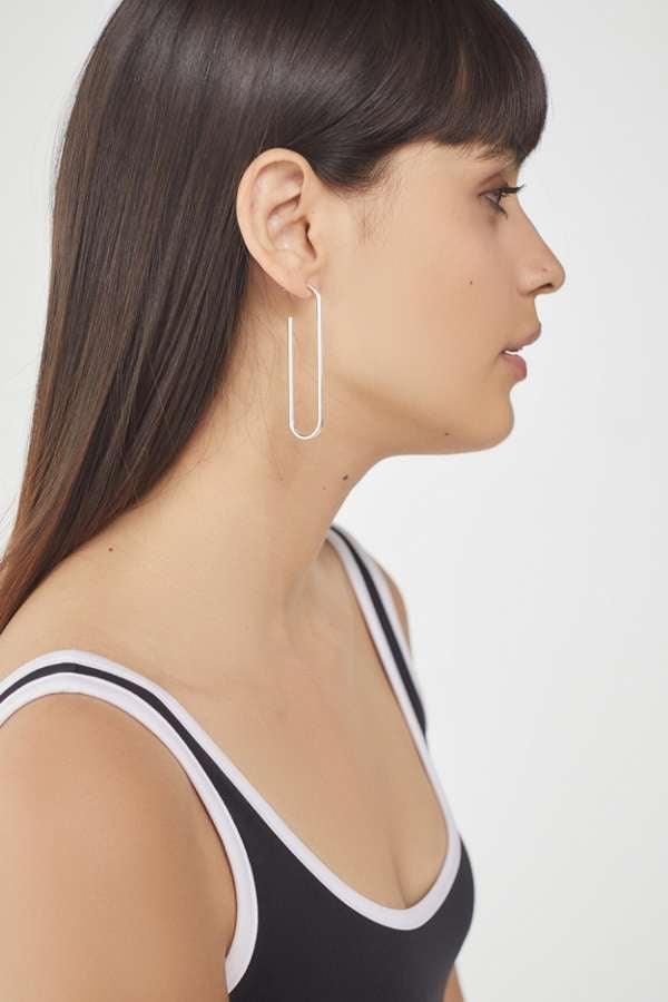 Geometric clip sale on earrings