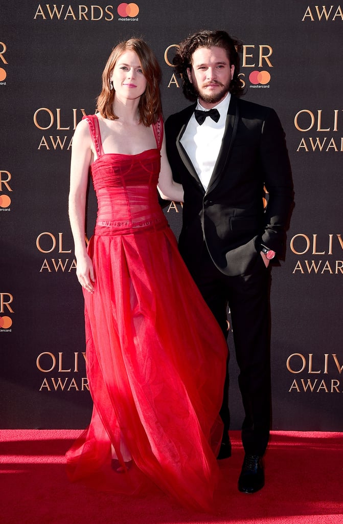Kit Harington and Rose Leslie at the 2017 Olivier Awards