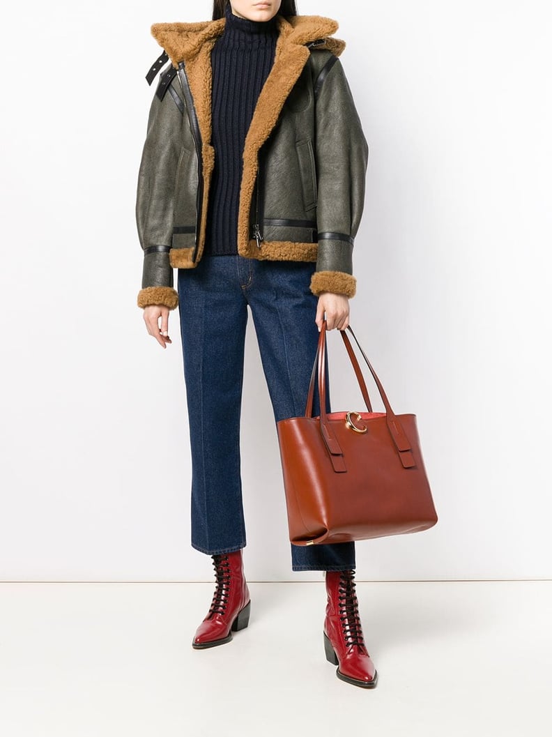 Chloé Shearling Aviator Coat