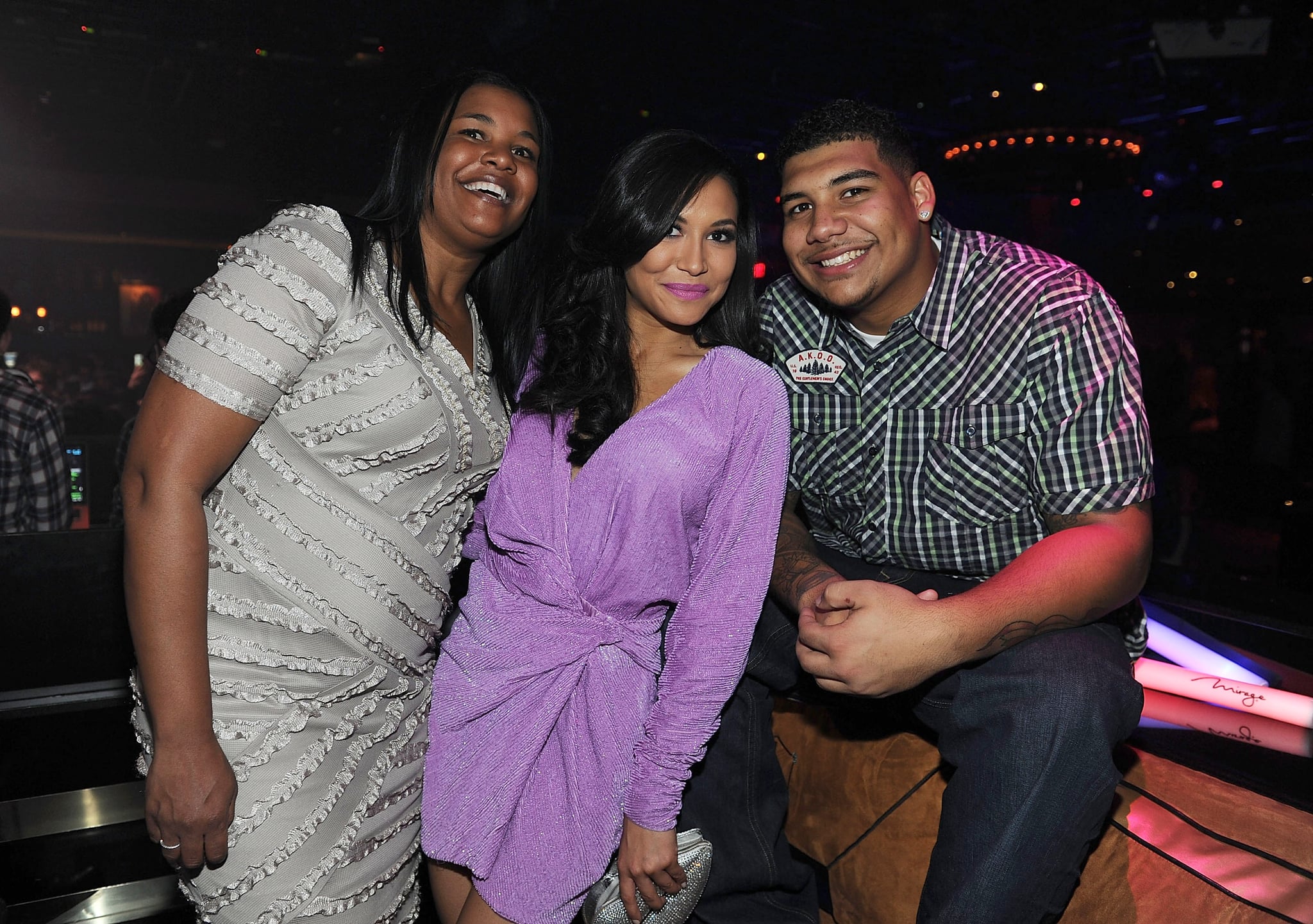 LAS VEGAS, NV - JANUARY 21: (Exclusive Coverage)  Yolanda Rivera, Naya Rivera and Mychal Rivera celebrate Naya Rivera's birthday at 1 OAK Las Vegas at The Mirage on January 21, 2012 in Las Vegas, Nevada.  (Photo by Denise Truscello/WireImage)