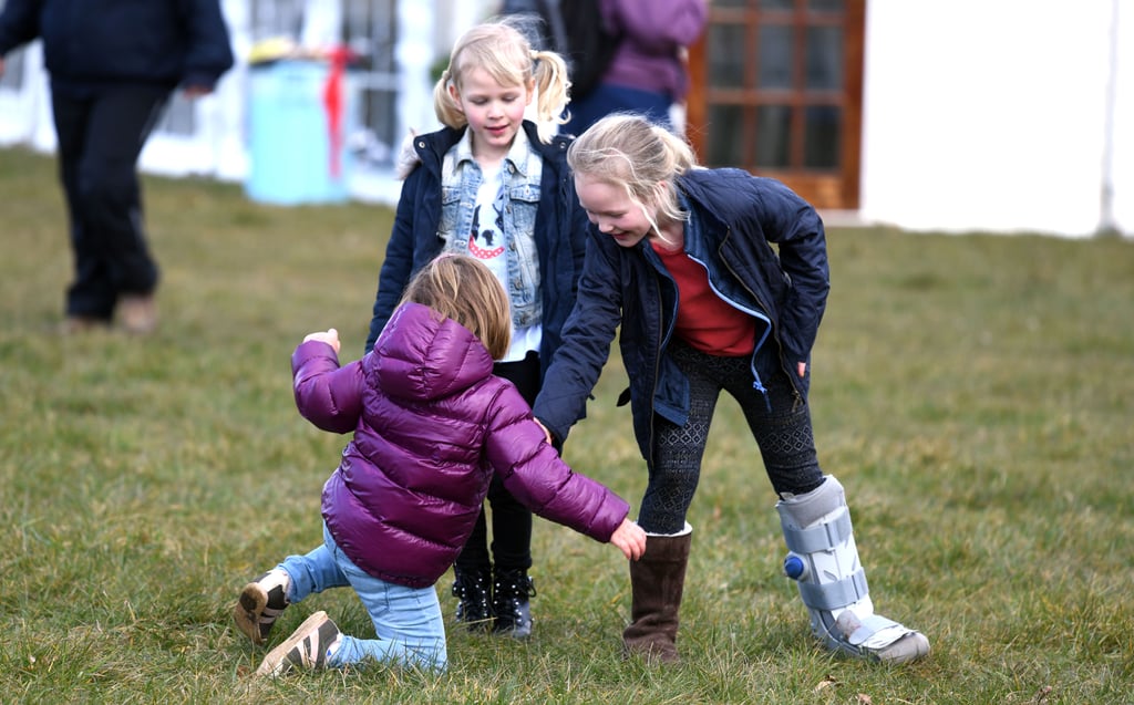 Mia Tindall With Isla and Savannah Phillips