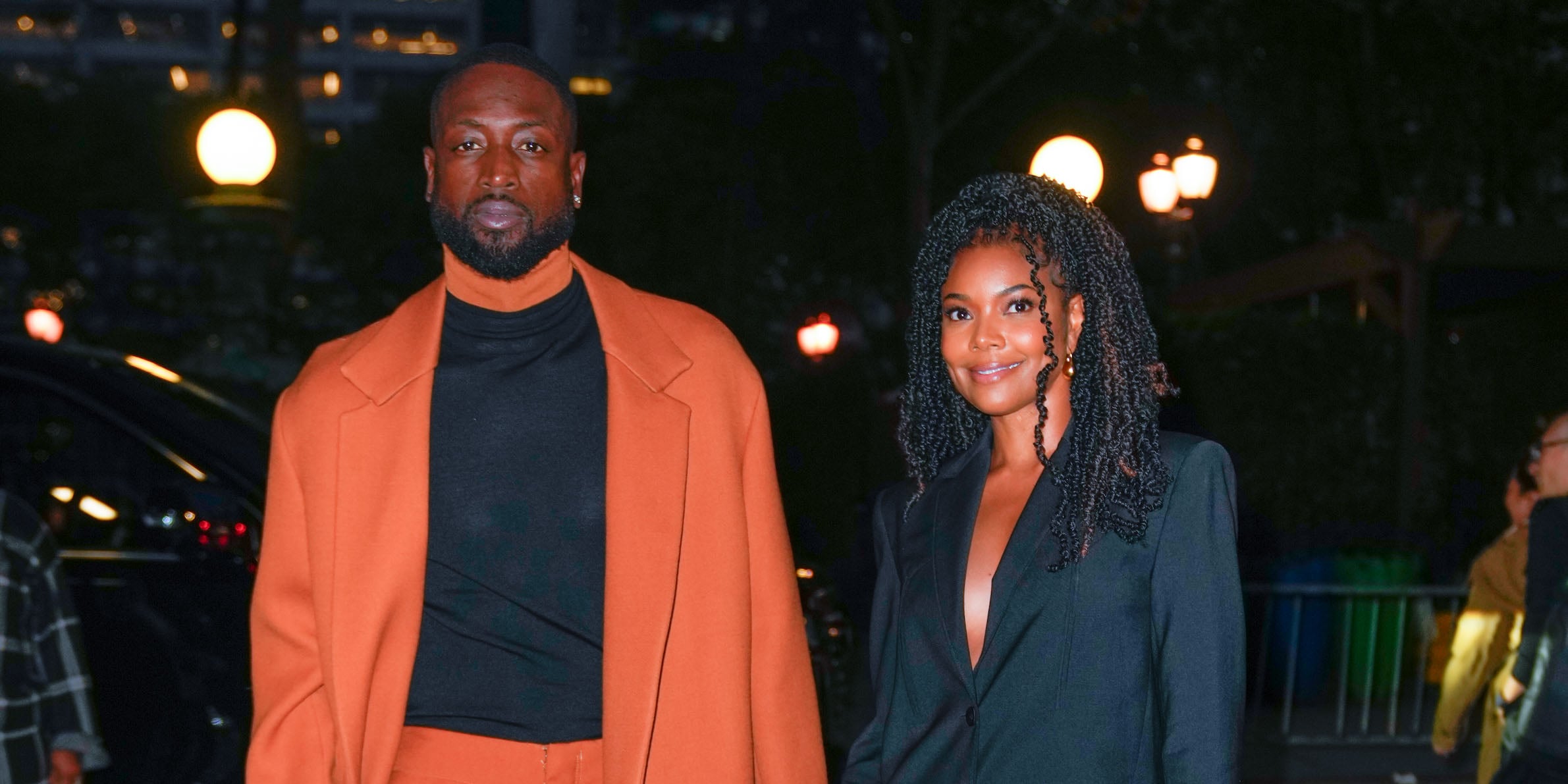 Gabrielle Union and Dwyane Wade Matching Pantsuits in NYC | POPSUGAR ...