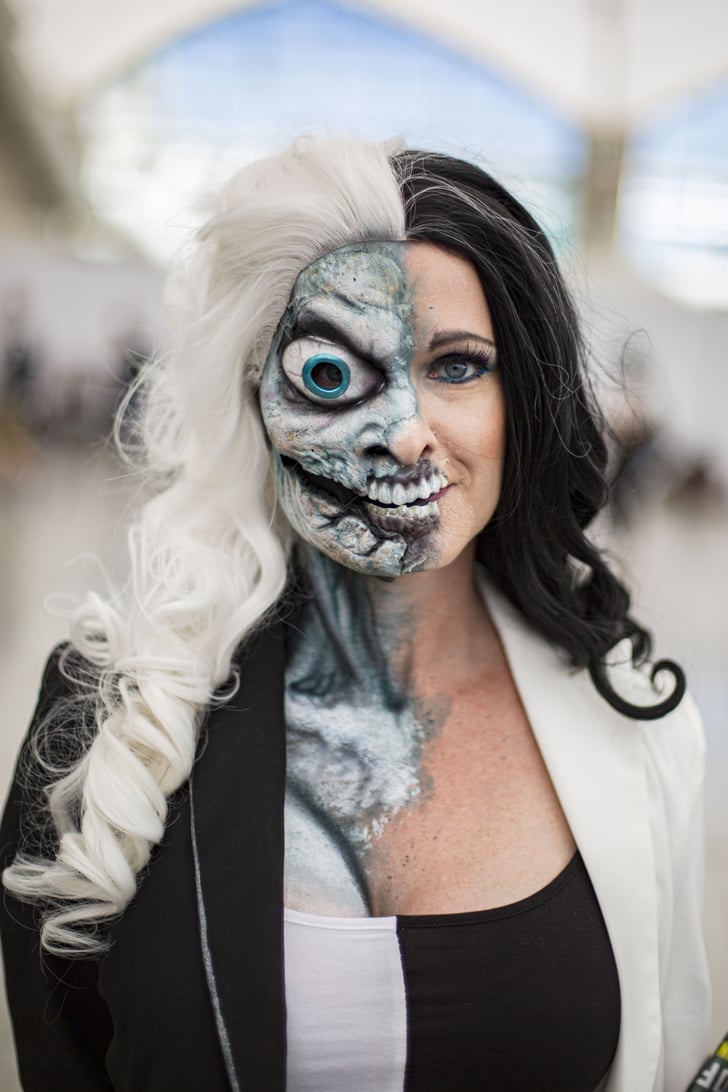 lady two face makeup
