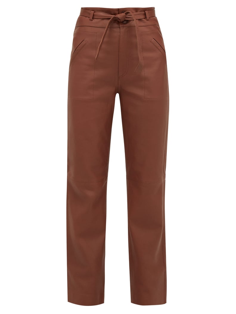 Sea Lidia High-Rise Leather Trousers