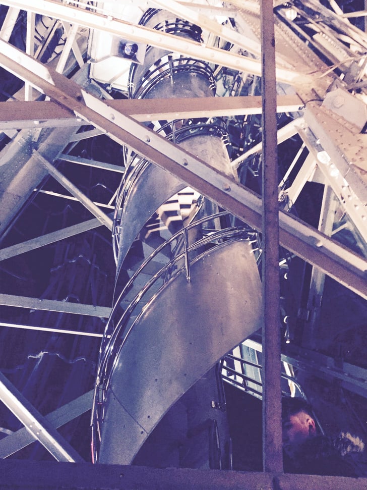 It takes 377 steps to get to the crown — and it's a little scary