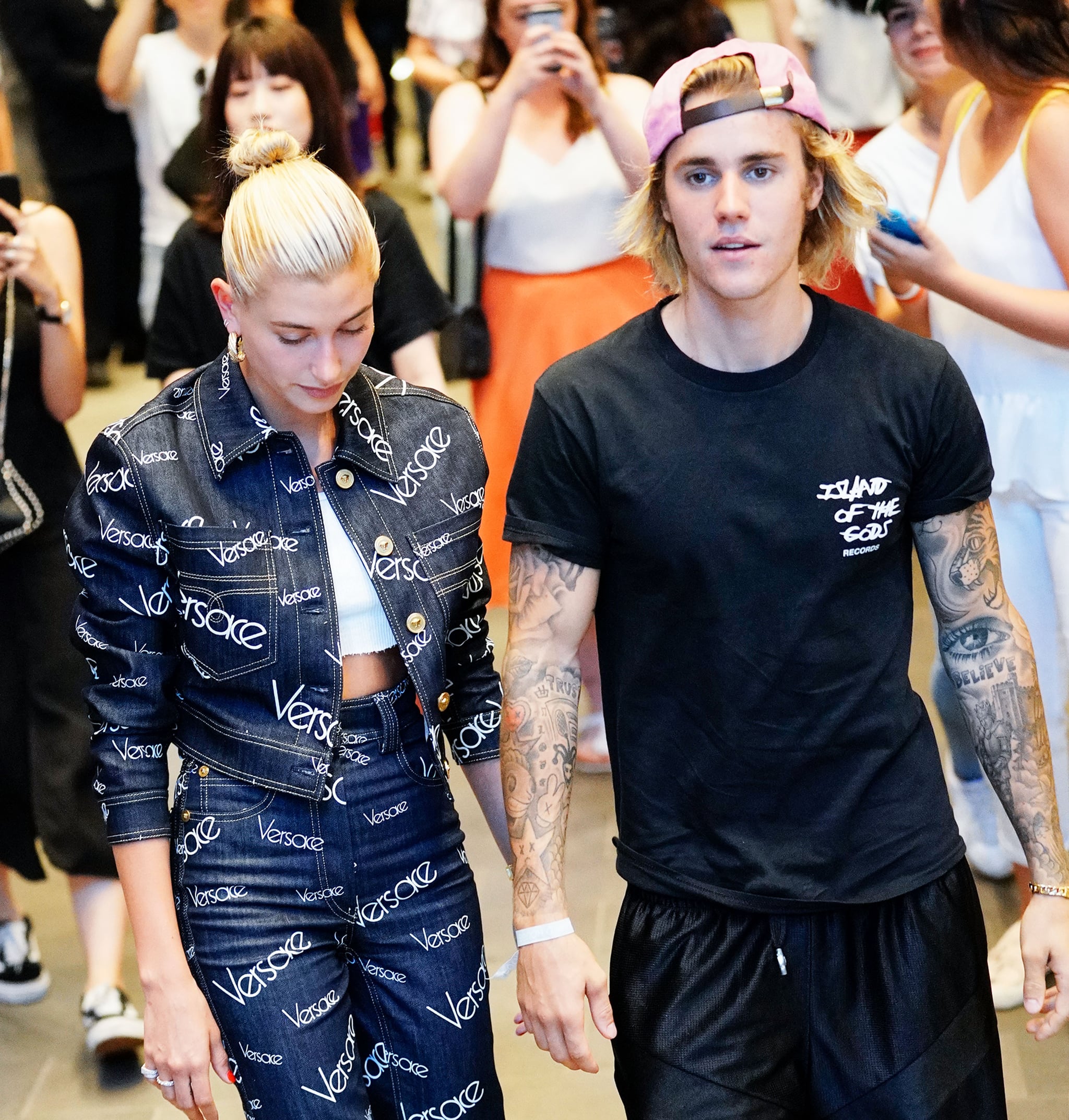 NEW YORK, NY - JULY 05:  Justin Bieber and Hailey Baldwin out and about in Dumbo on July 5, 2018.  (Photo by Gotham/GC Images)