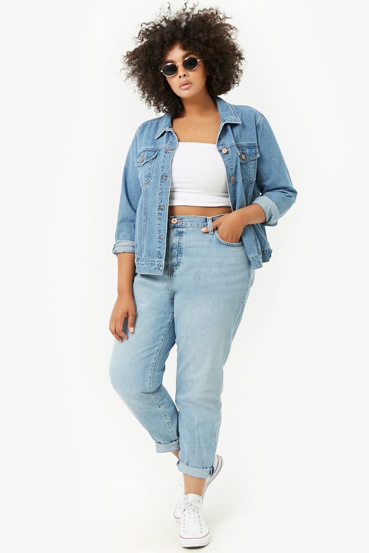 Forever 21 Plus Mom Jeans | From Classic Trendy, 49 Pieces of Clothes For Curvy — All Under $100 | POPSUGAR Fashion Photo 44