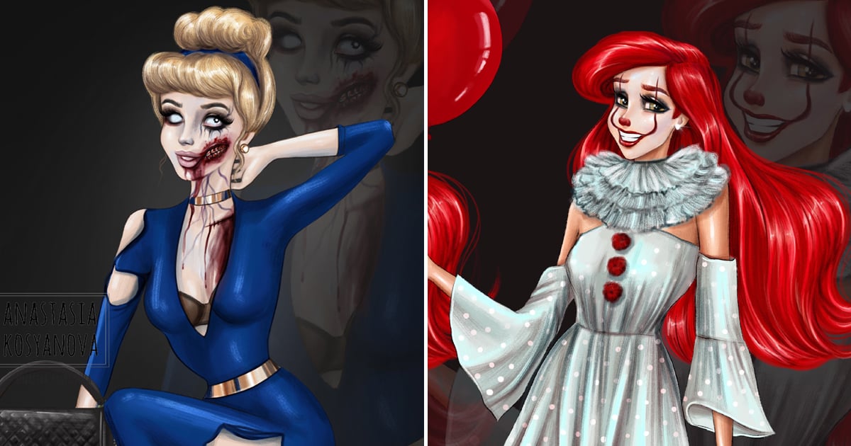 Artist Reimagines Disney Princesses As Horror Movie