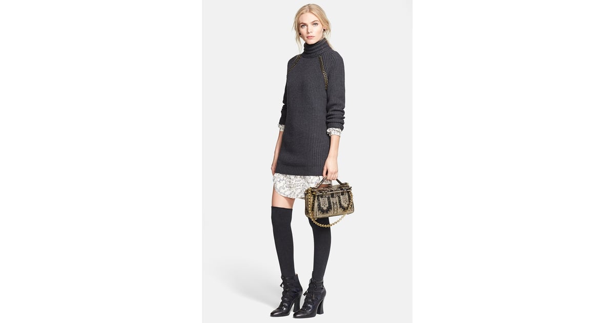 The MixedMaterial Sweater Dress Sweater Dresses For Fall POPSUGAR
