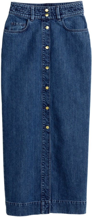 H&M Long Denim Skirt