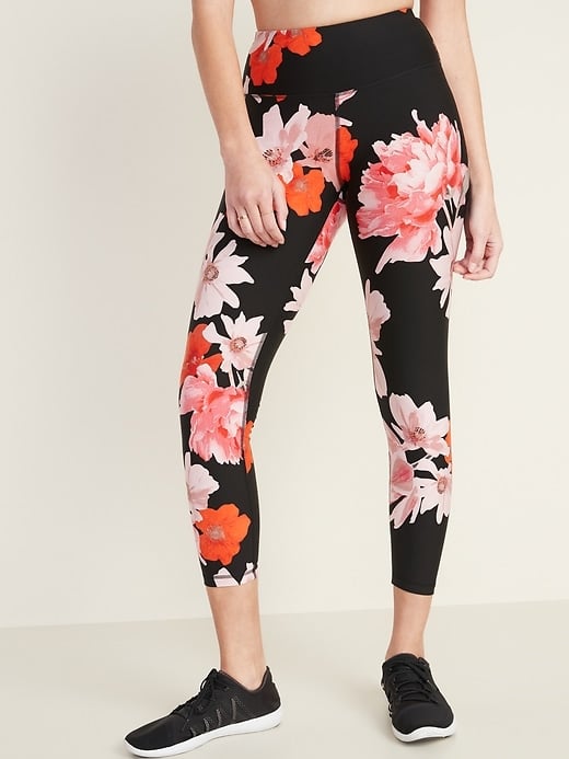 Old Navy High-Waisted Elevate 7/8-Length Floral Compression Leggings for Women