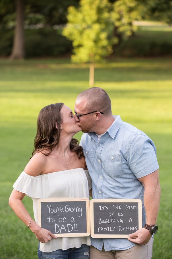 Chalkboard Surprise Pregnancy Reveal